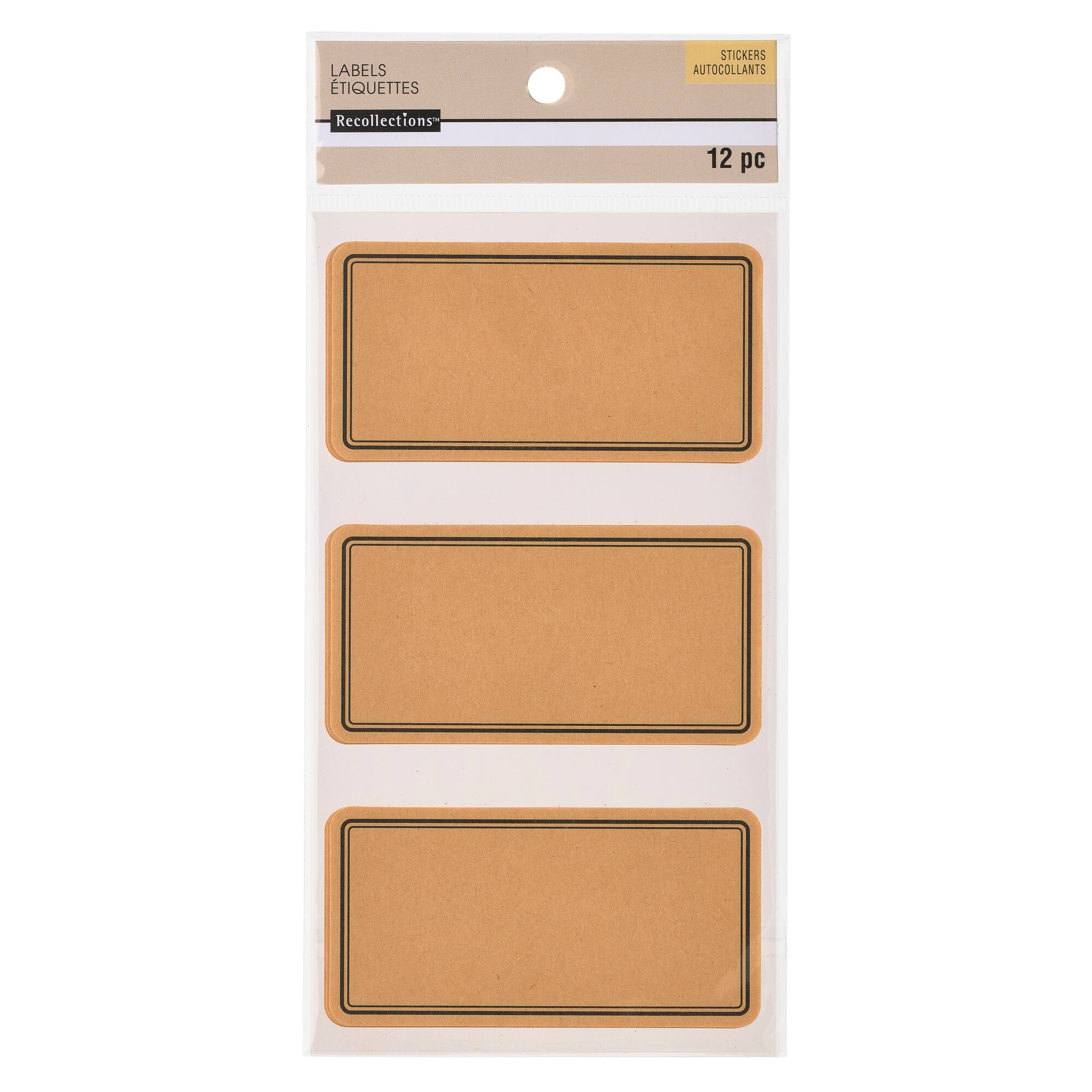 12 Packs: 12 ct. (144 total) Rectangle Kraft Labels by Recollections™